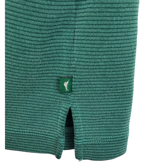 Tommy bahama size M striped short sleeves polo shirt green - Picture 4 of 10